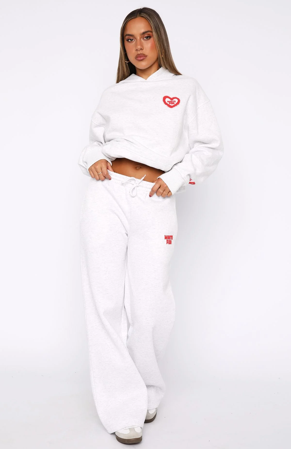 11th Street City Girl At Heart Wide Leg Sweatpants Cherry Glaze - Image 2