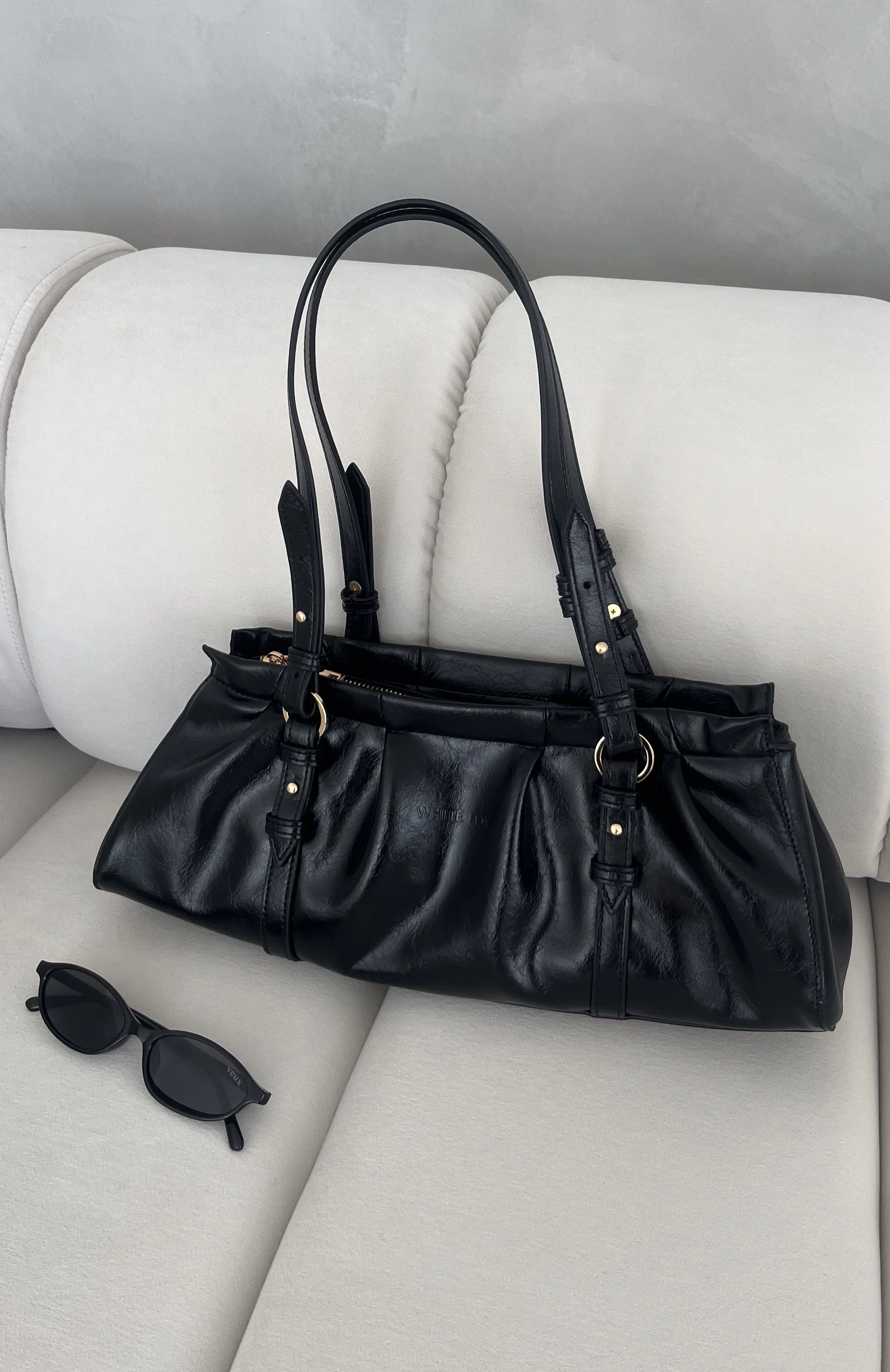 Aveline Shoulder Bag Black PU - Image 2