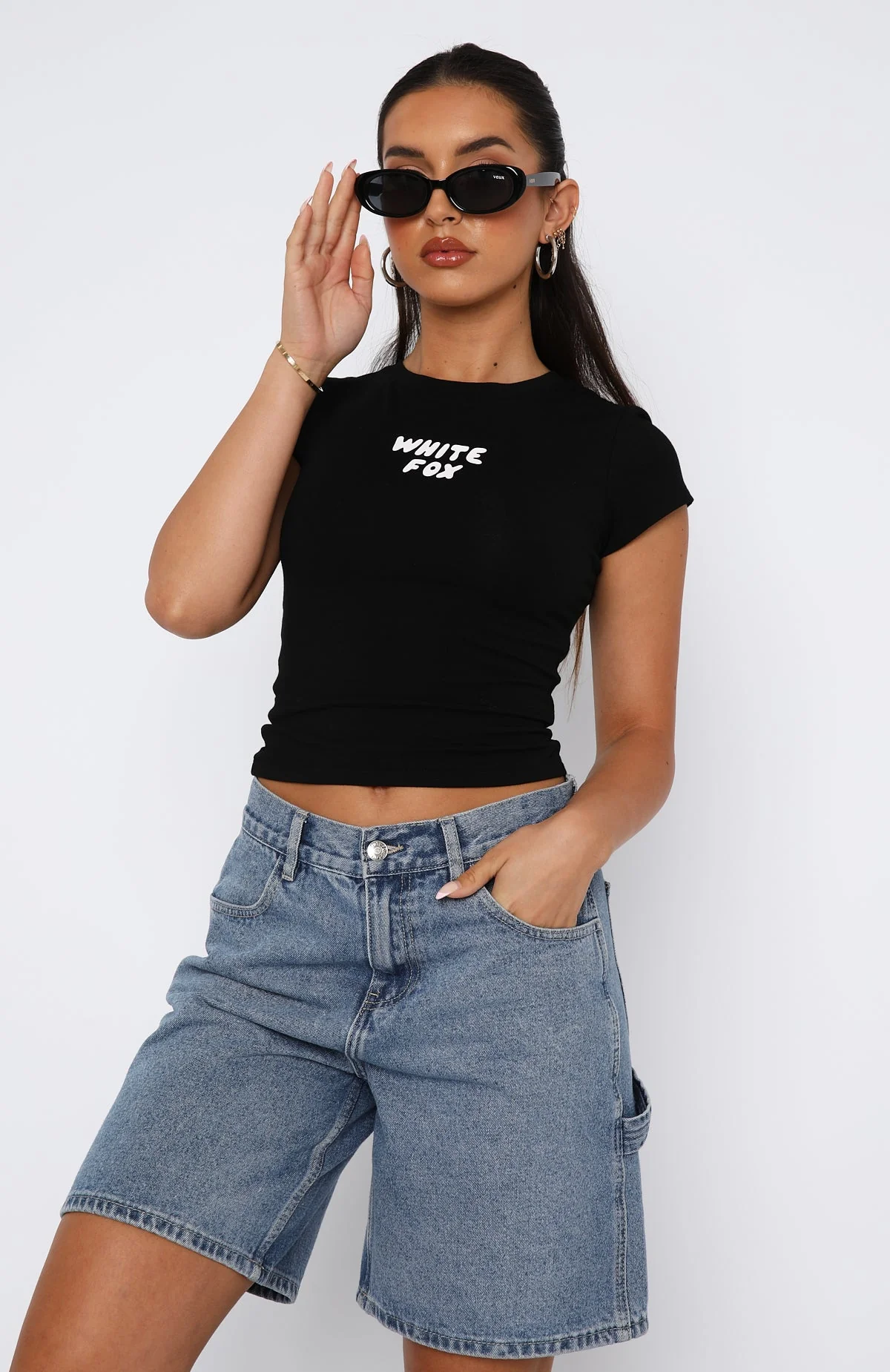 Break The Records Baby Tee Black - Image 2