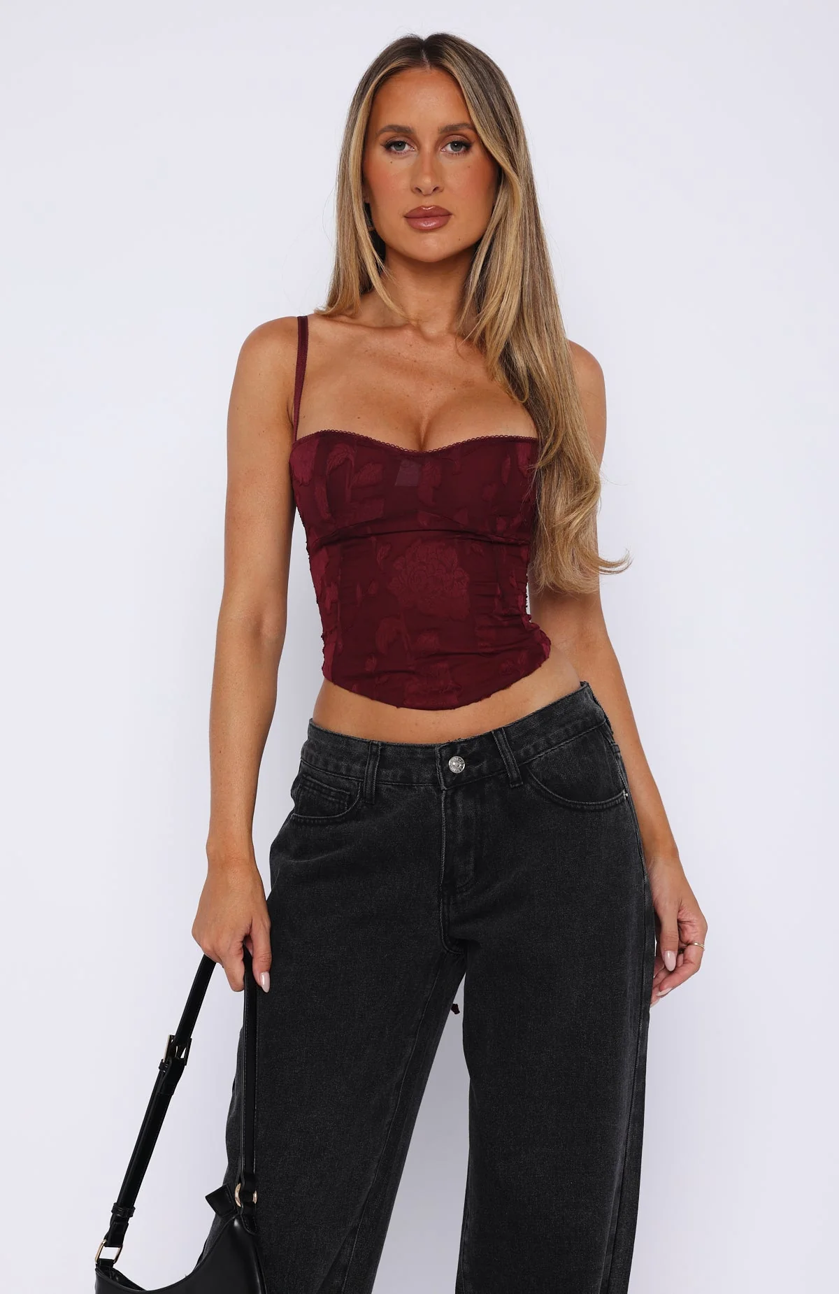 Broken Dreams Bustier Wine - Image 2