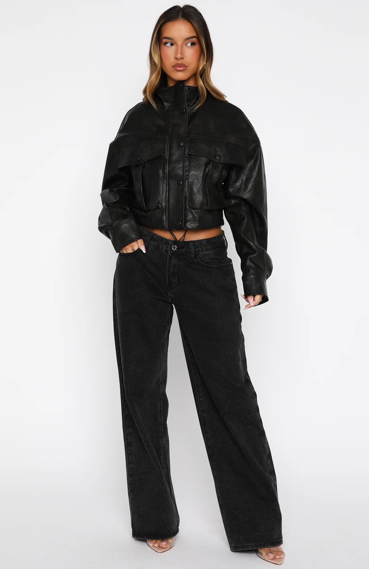 Changing Faces Pu Jacket Black - Image 5