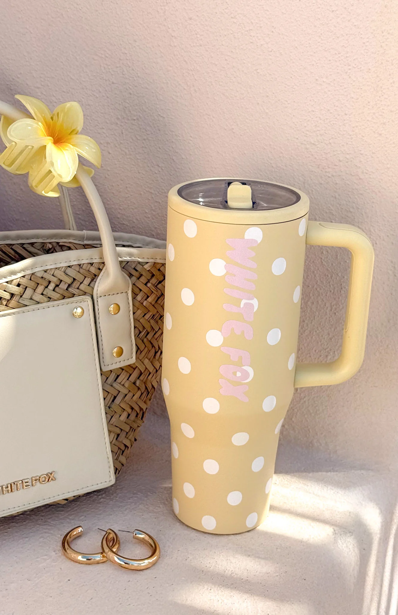 Colson Drink Bottle 1.2 Litre Lemon Polka Dot - Image 2