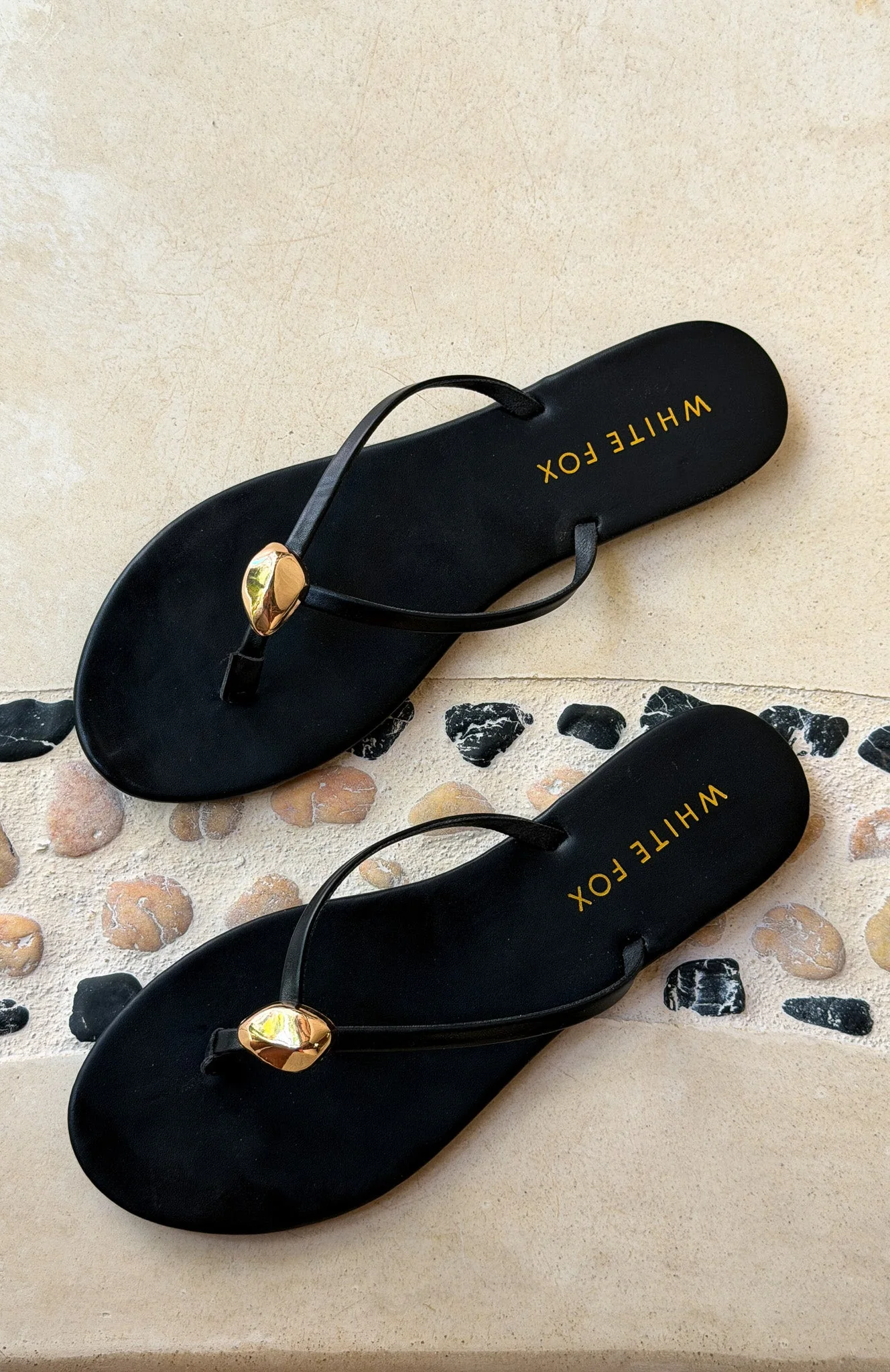 Colt Thong Sandals Black PU - Image 5