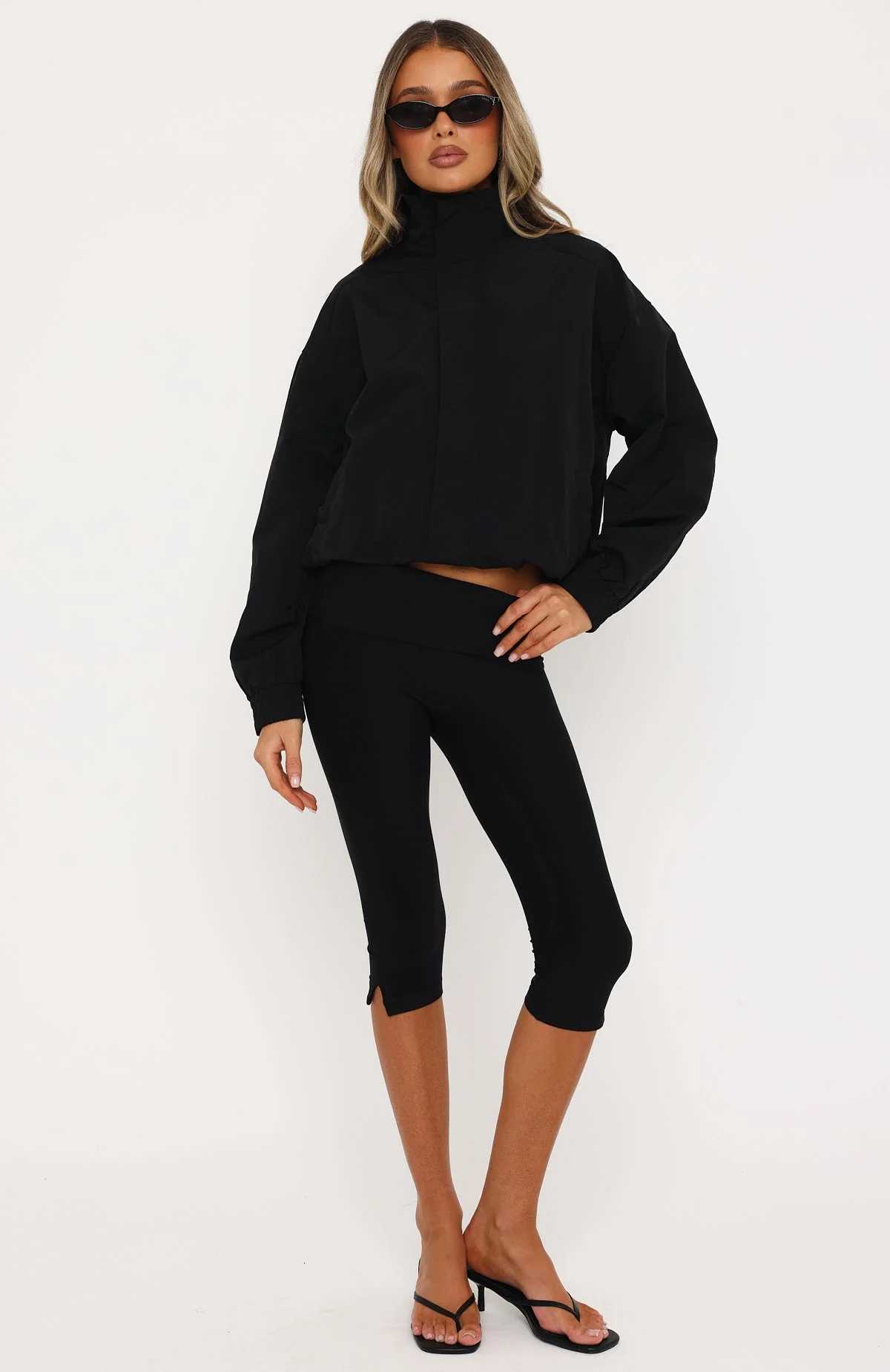 Cool Vibe Funnel Neck Jacket Black - Image 6
