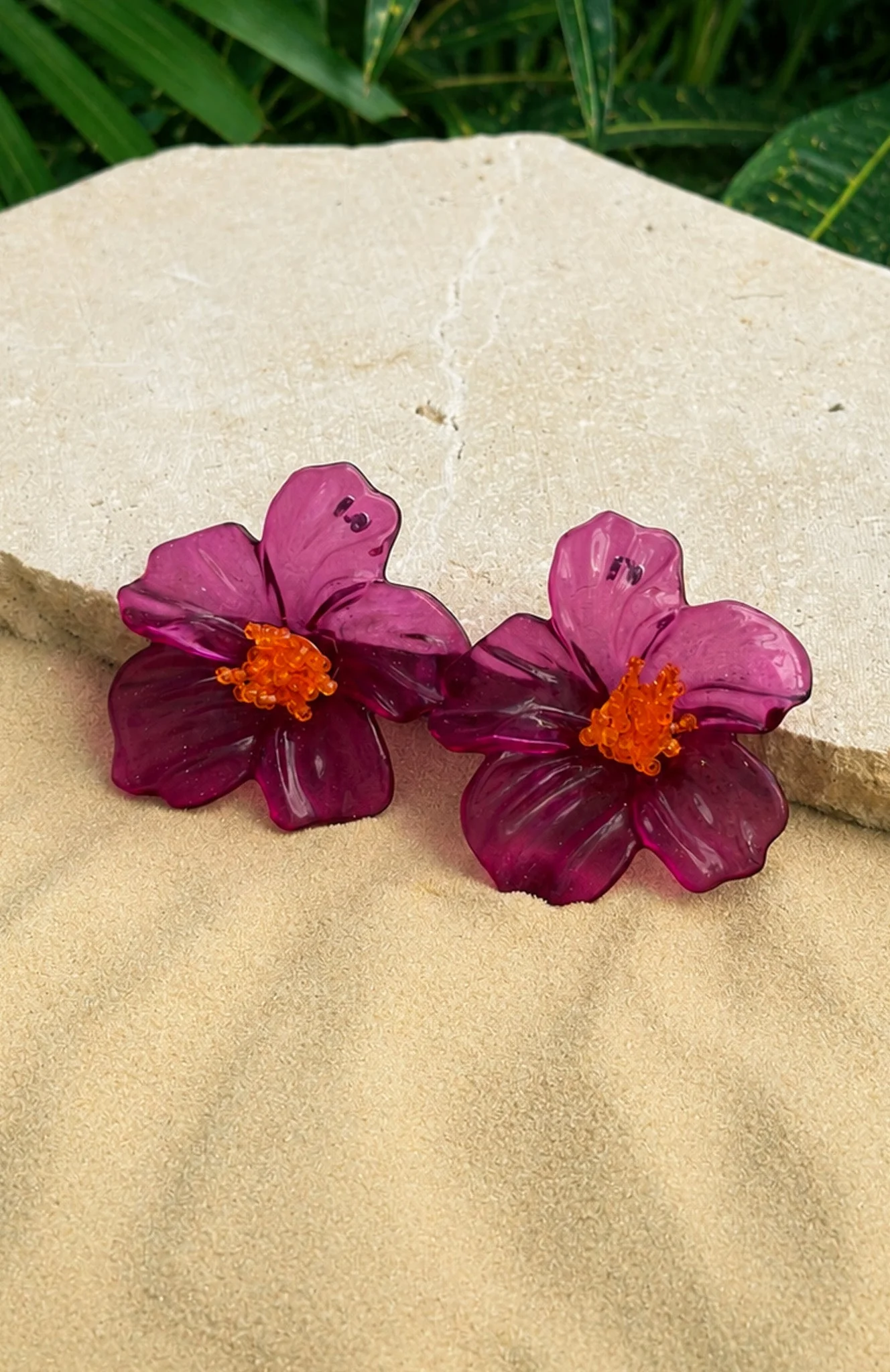 Dawson Earrings Purple/Orange - Image 2