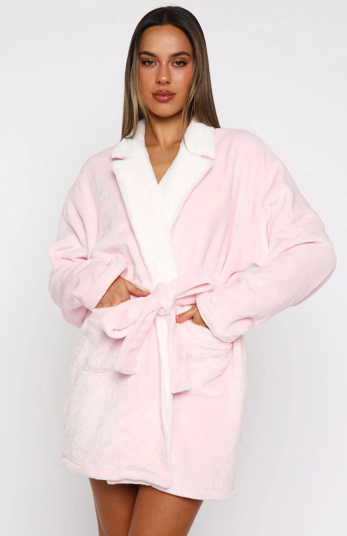 Dial Tone Fluffy Robe Baby Pink - Image 2