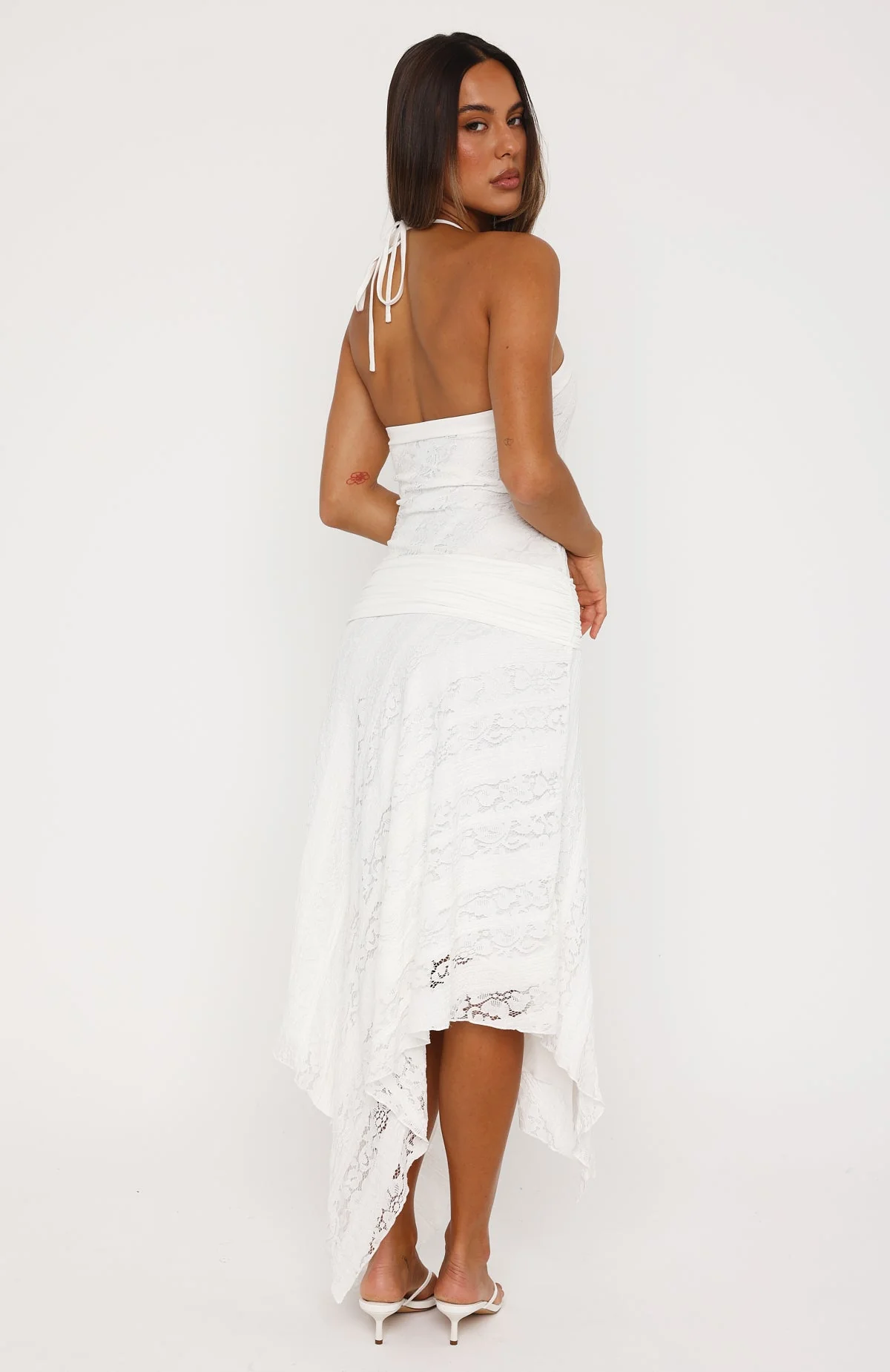 Don't Let Me Go Midi Dress White - Image 5