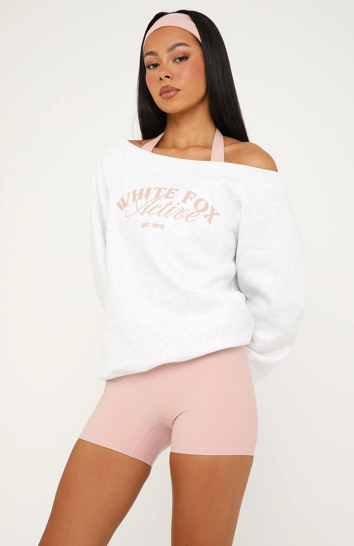 Far Away Off Shoulder Sweater Grey Marle - Image 3