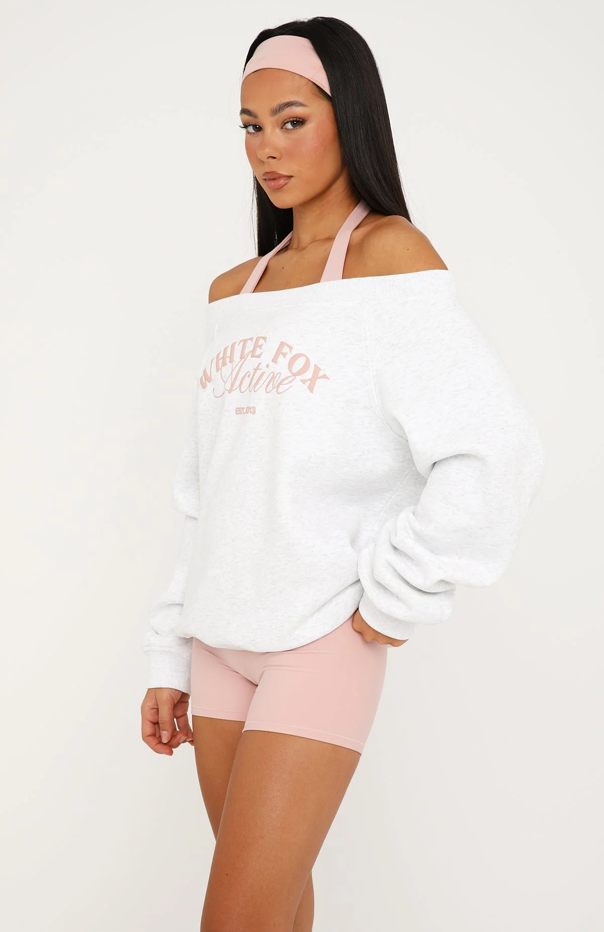 Far Away Off Shoulder Sweater Grey Marle - Image 4