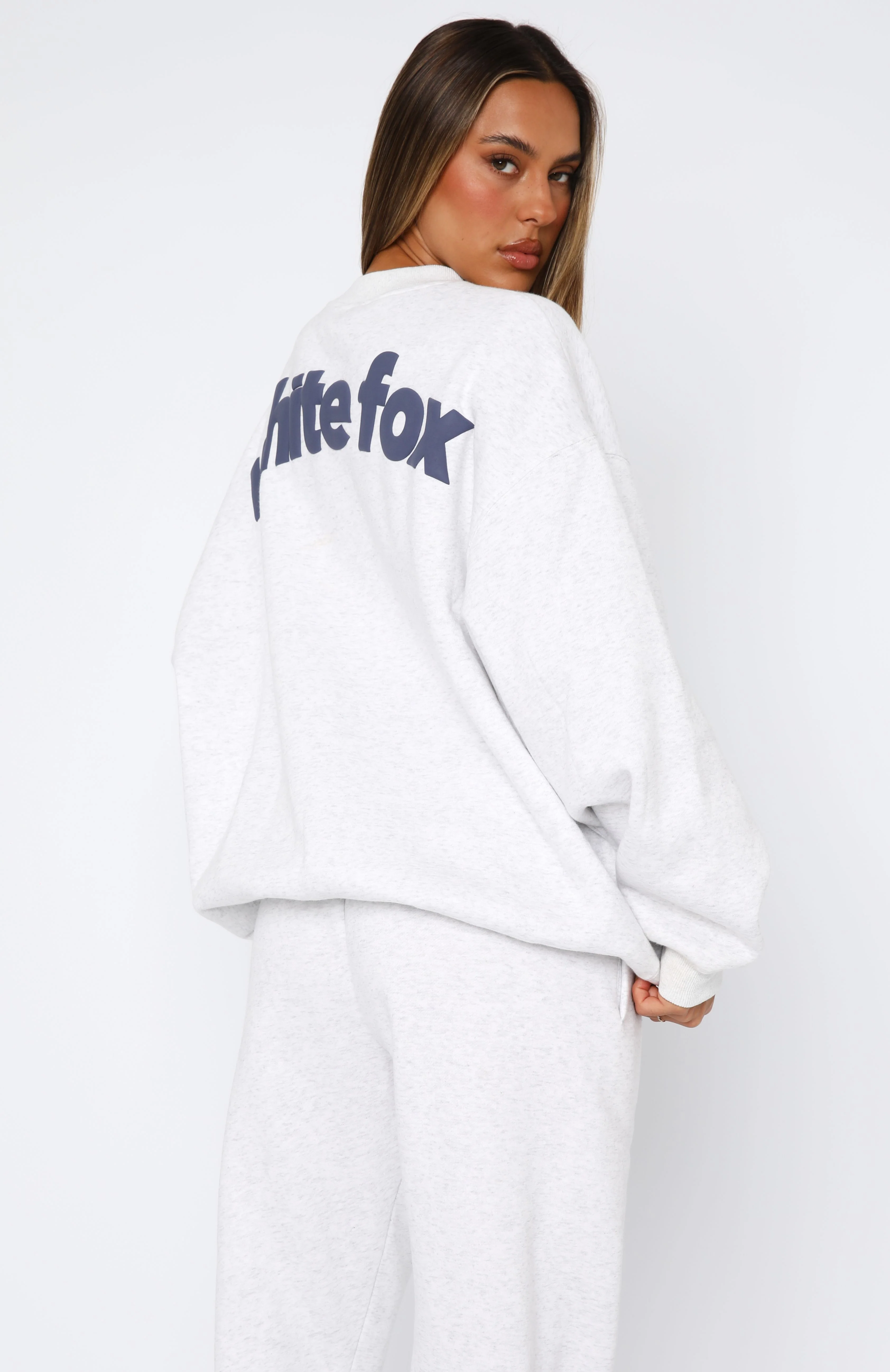 From The Archives Freya Oversized Sweater Grey Marle - Image 5