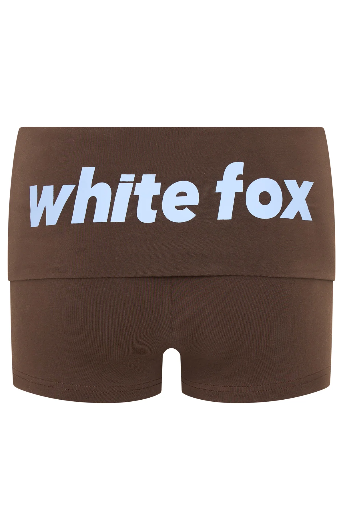From The Archives Gigi Fold Over Booty Shorts Chocolate - Image 6