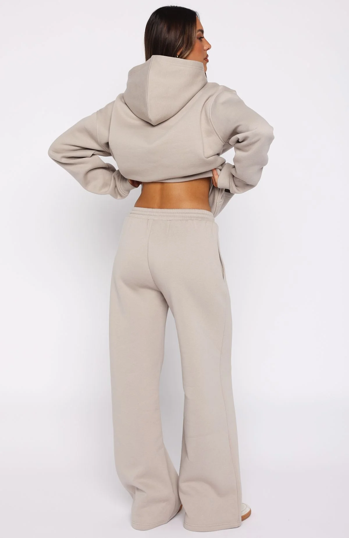 From The Archives Kenzie Wide Leg Sweatpants Moon - Image 4