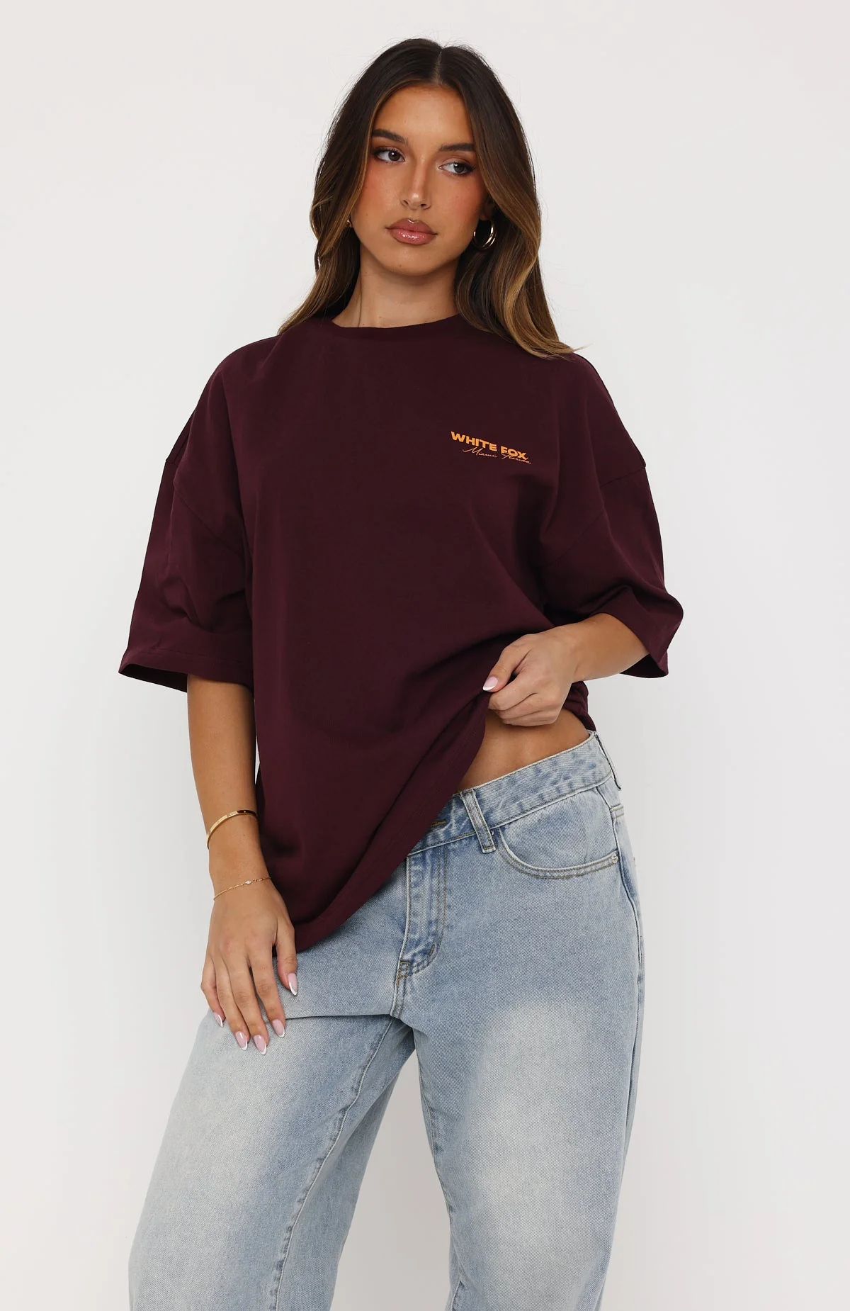 Give It Time Oversized Tee Plum - Image 3