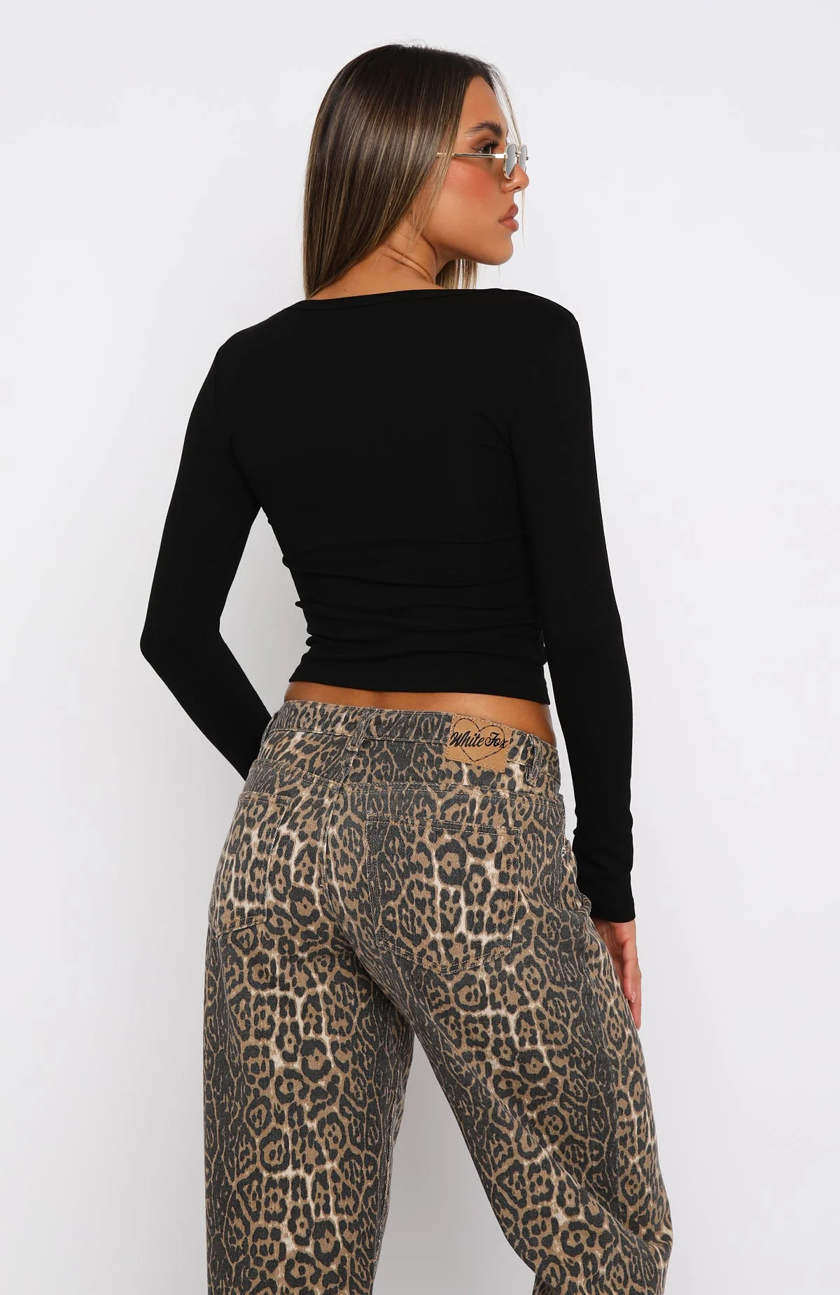 Give Me The Details Long Sleeve Top Black - Image 4
