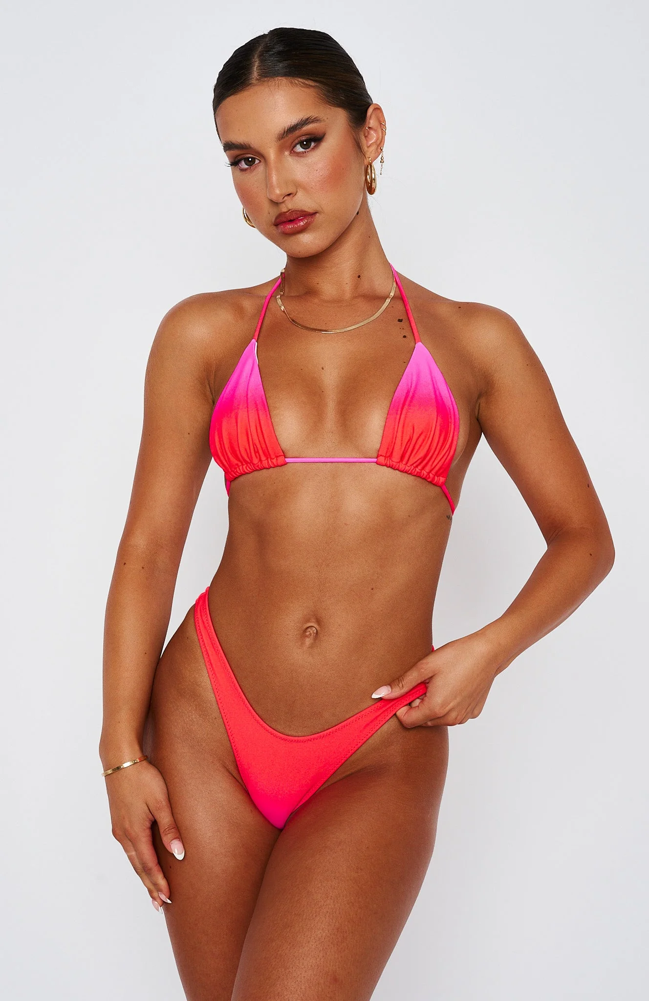 Golden Hour Bikini Top Strawberry Ombre - Image 4