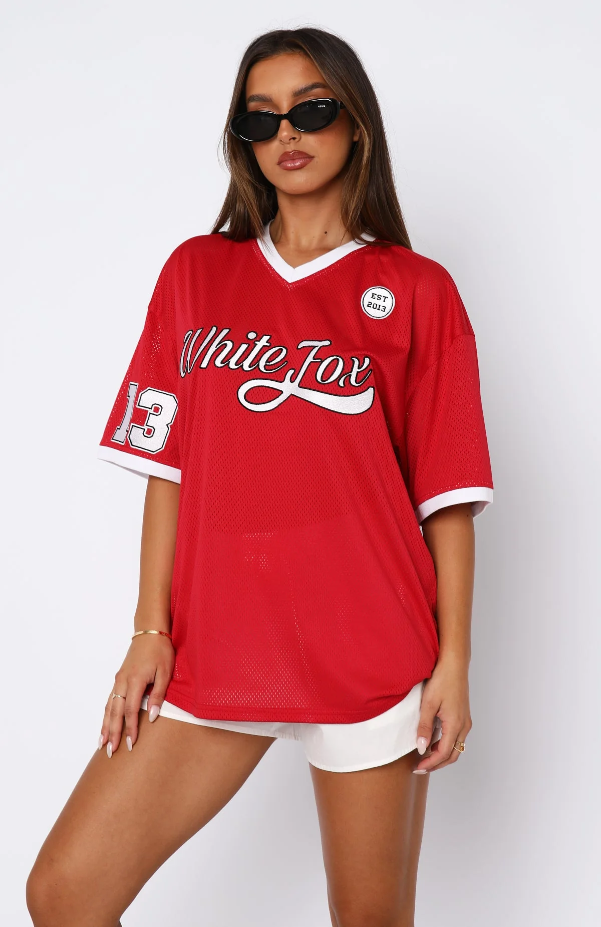 Hit A Home Run Oversized Jersey Red - Image 2