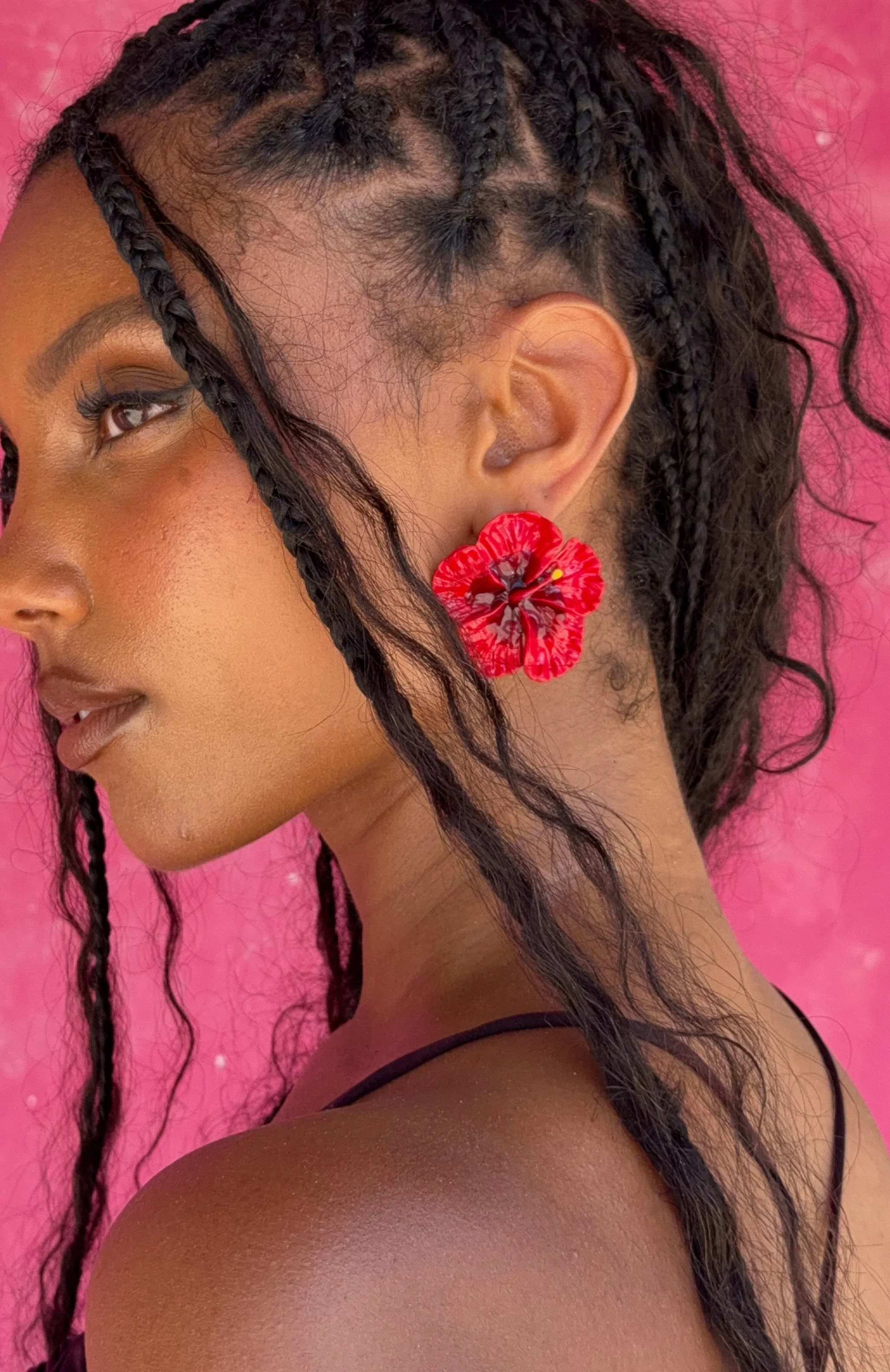 Lyndon Earrings Red - Image 4