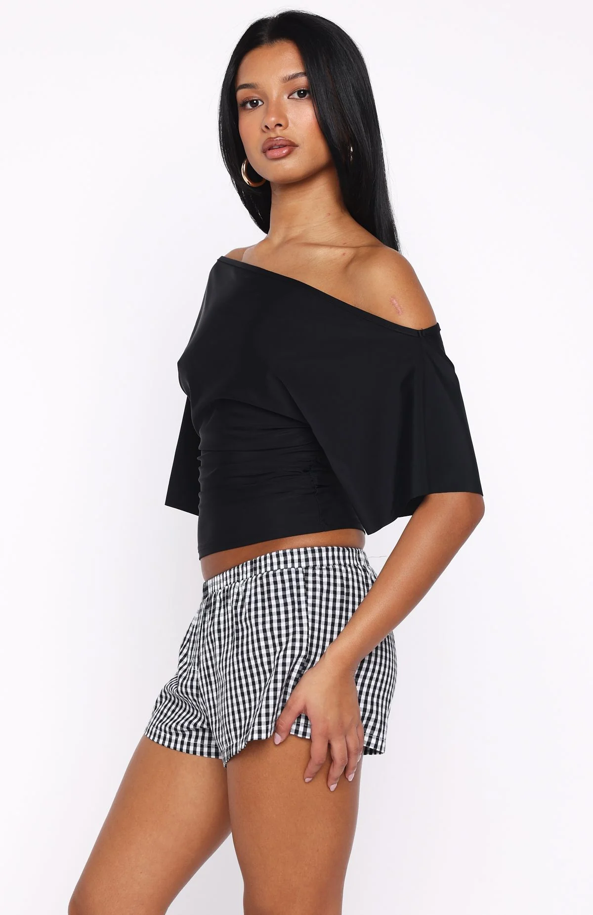 Marrakech Moments Cinched Waist Top Black - Image 4