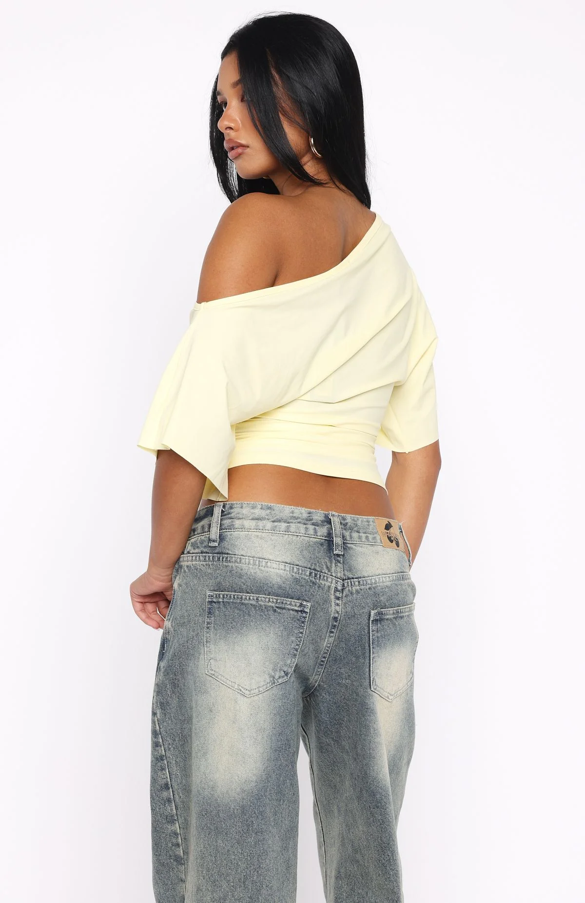 Marrakech Moments Cinched Waist Top Lemon - Image 4