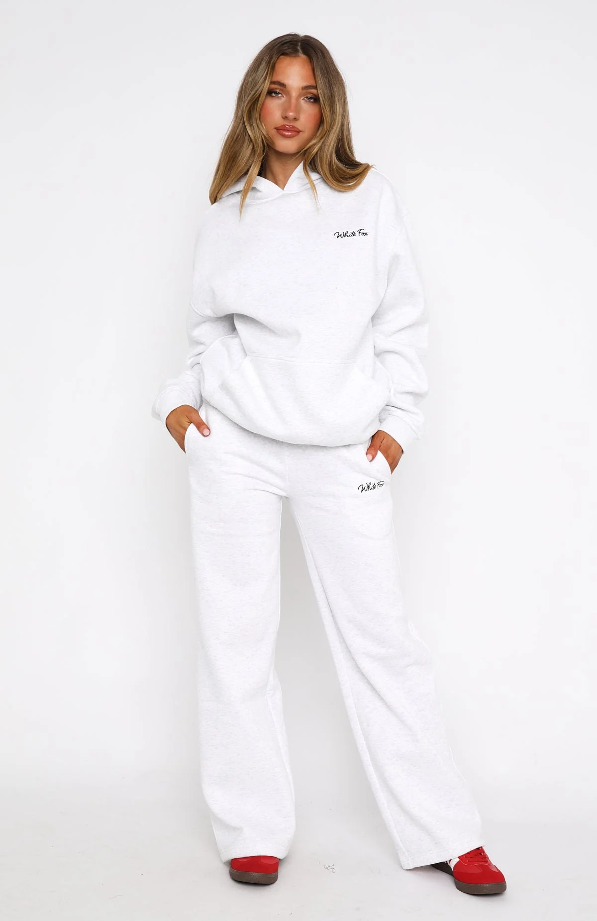 Match Your Words Wide Leg Sweatpants Grey Marle - Image 2