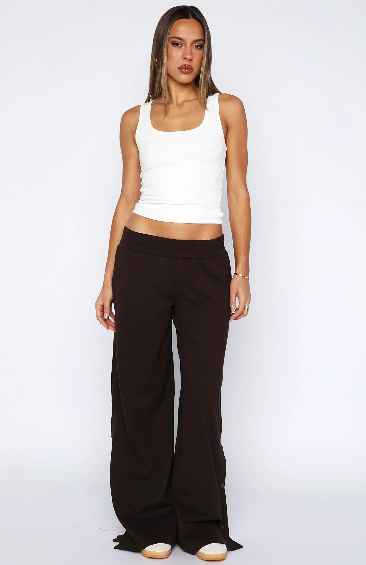 Our Bridges Burned Wide Leg Pants Chocolate - Image 2
