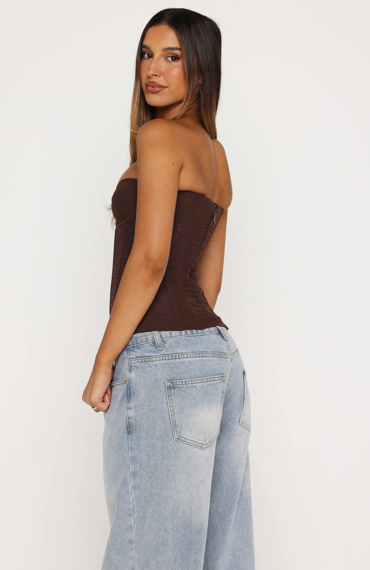 Pinky Promise Strapless Bustier Chocolate - Image 4
