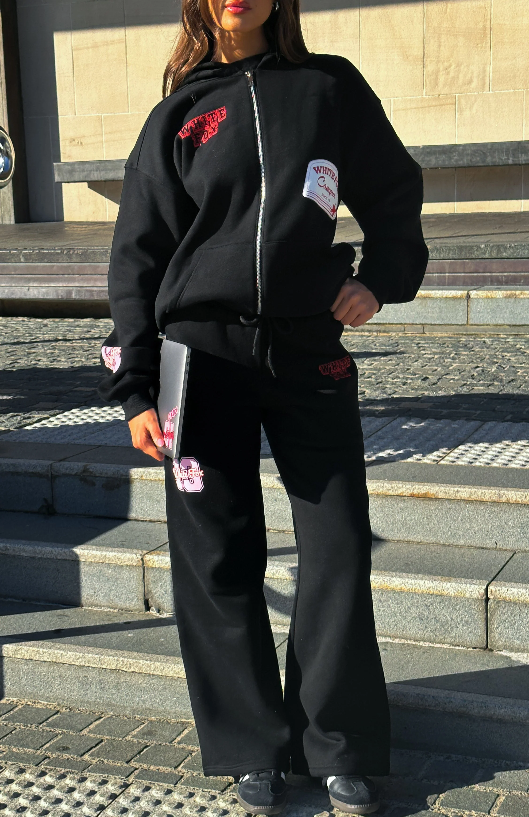 Save My Number Wide Leg Sweatpants Black - Image 5