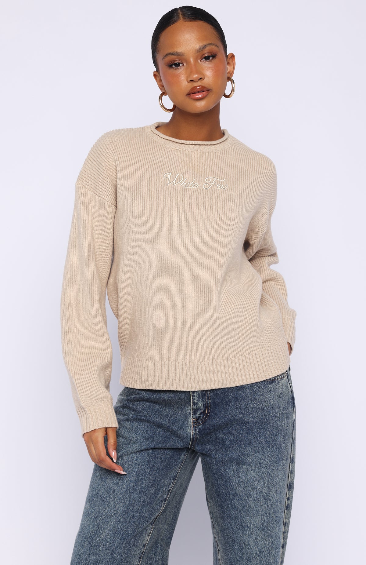 Snow Dreams Knit Sweater Oat - Image 2