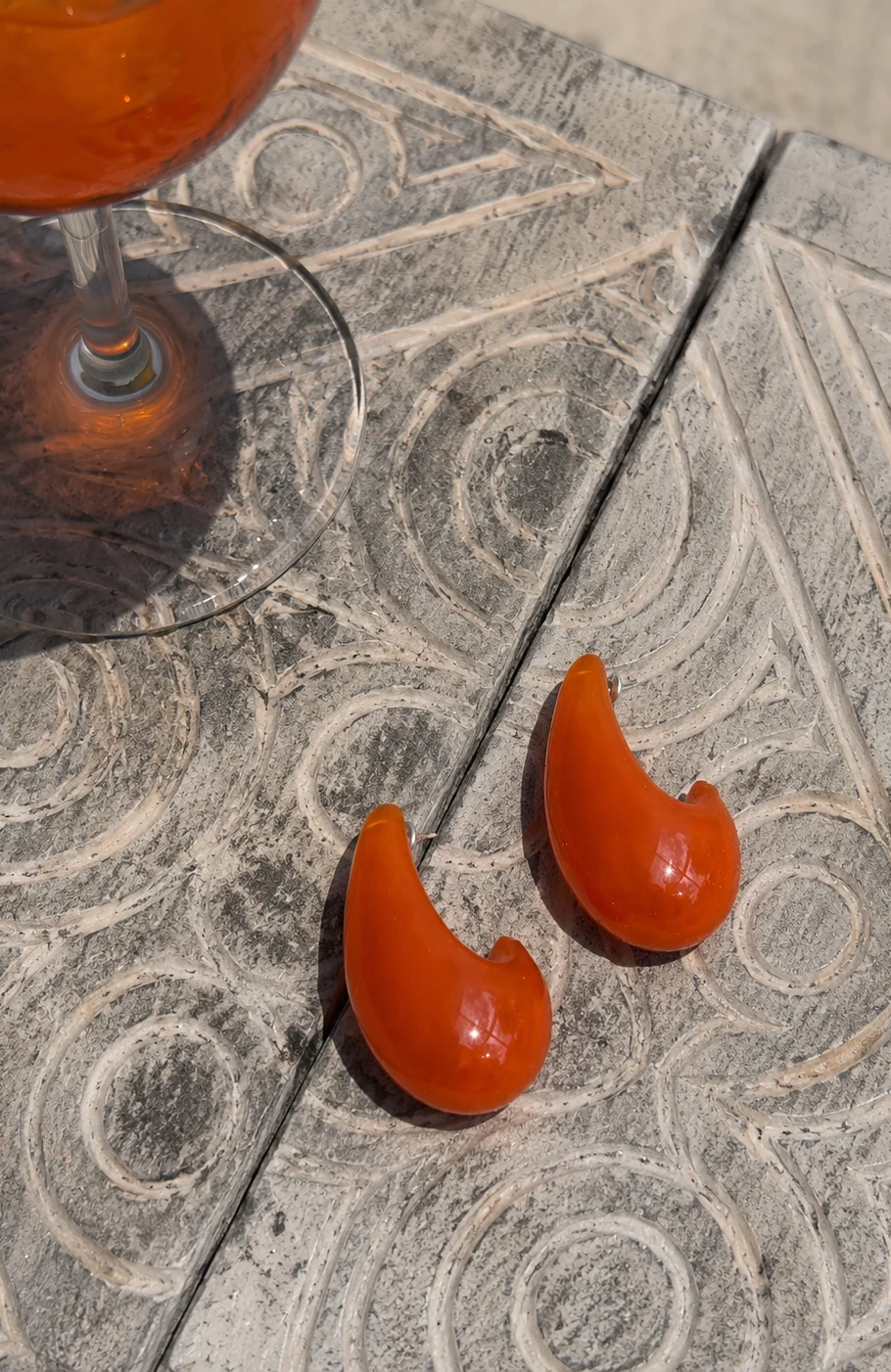 Storm Earrings Orange - Image 2