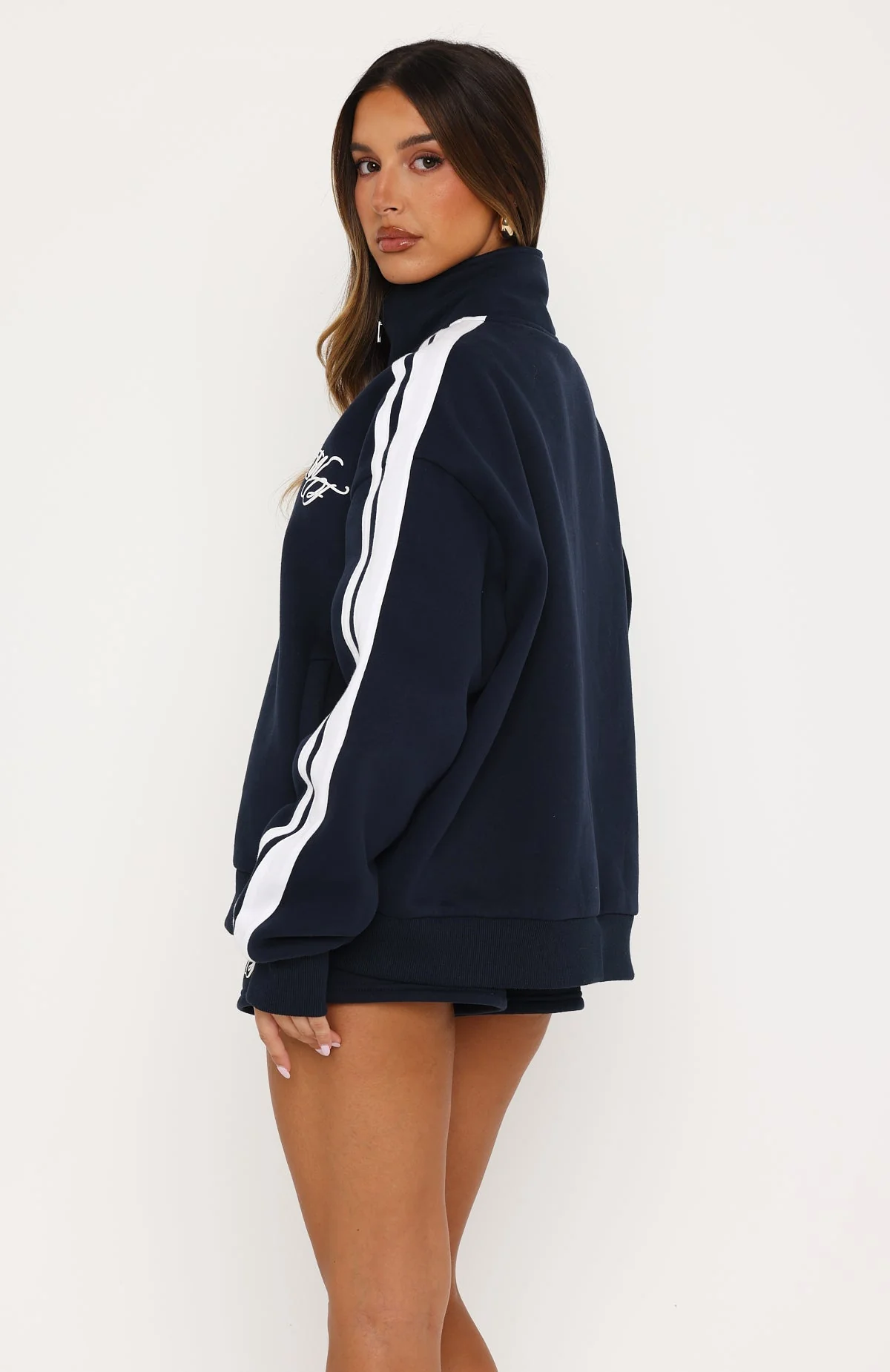 Studio 17 Odessa Oversized Zip Jacket Navy - Image 5