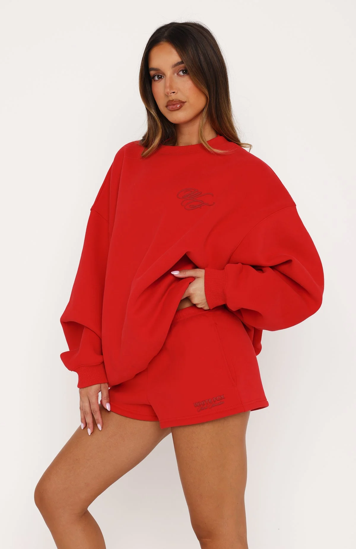 Studio 17 Raven Lounge Shorts Red - Image 3