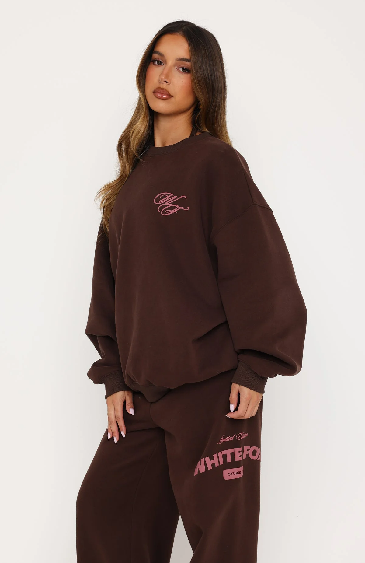 Studio 17 Raven Oversized Drop Shoulder Sweater Chocolate - Image 3