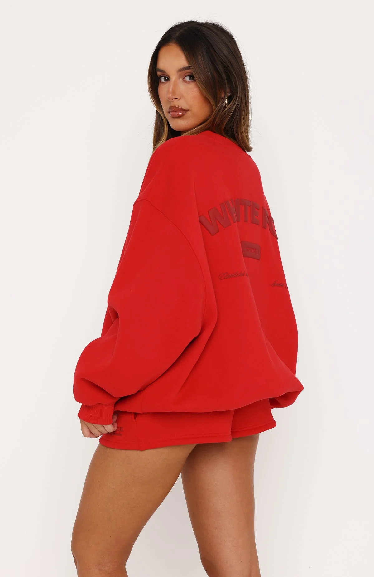 Studio 17 Raven Oversized Drop Shoulder Sweater Red - Image 5