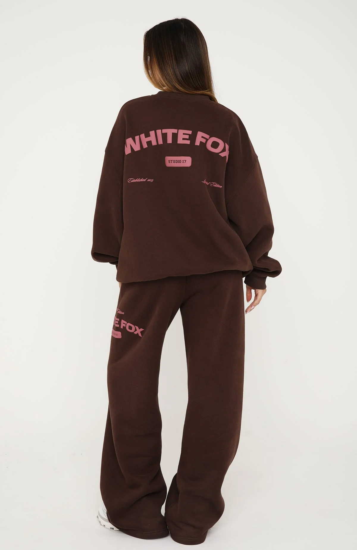 Studio 17 Raven Wide Leg Sweatpants Chocolate - Image 4