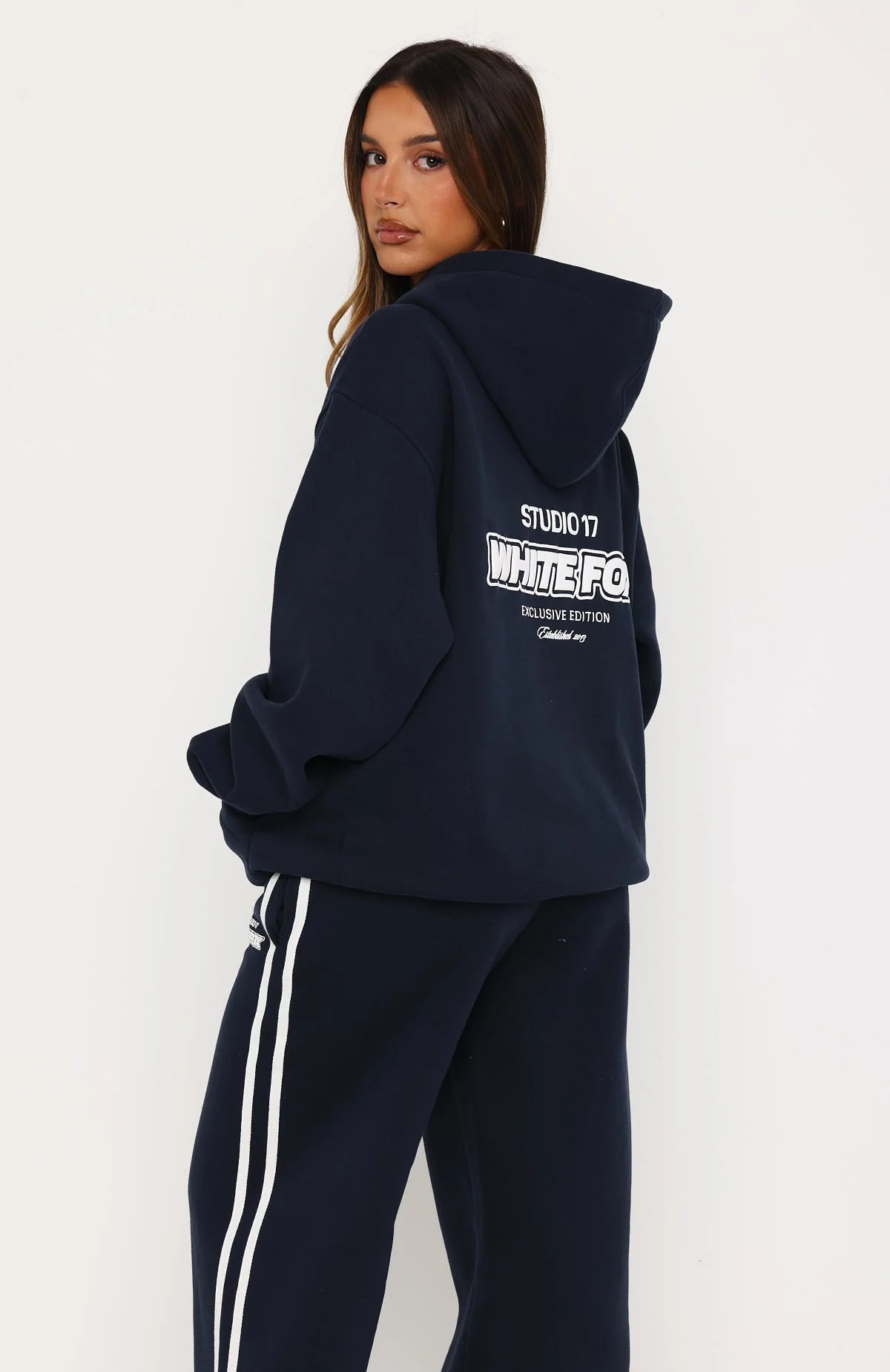 Studio 17 Spencer Oversized Hoodie Navy - Image 4