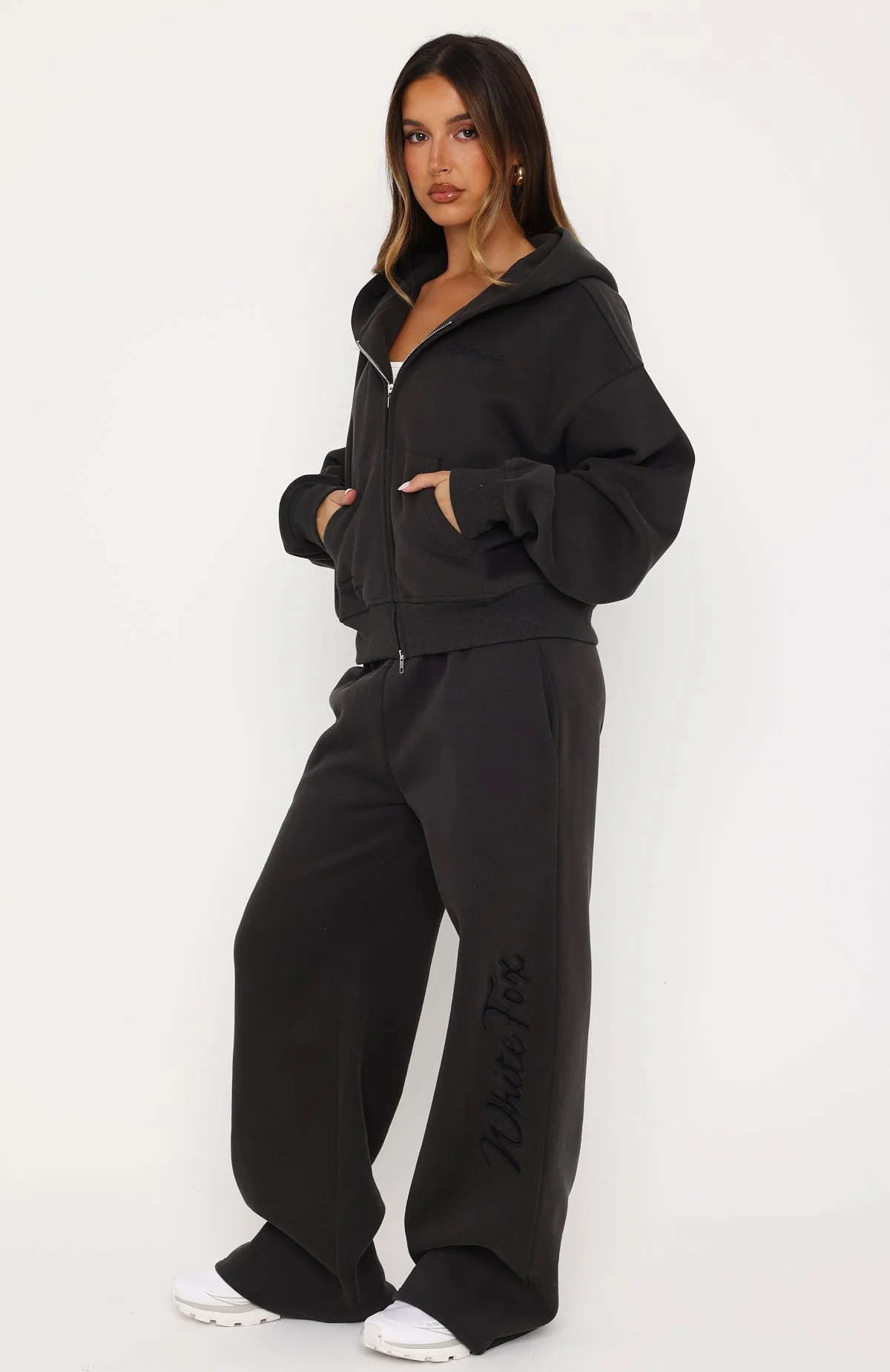Studio 17 Willa Wide Leg Sweatpants Charcoal - Image 3