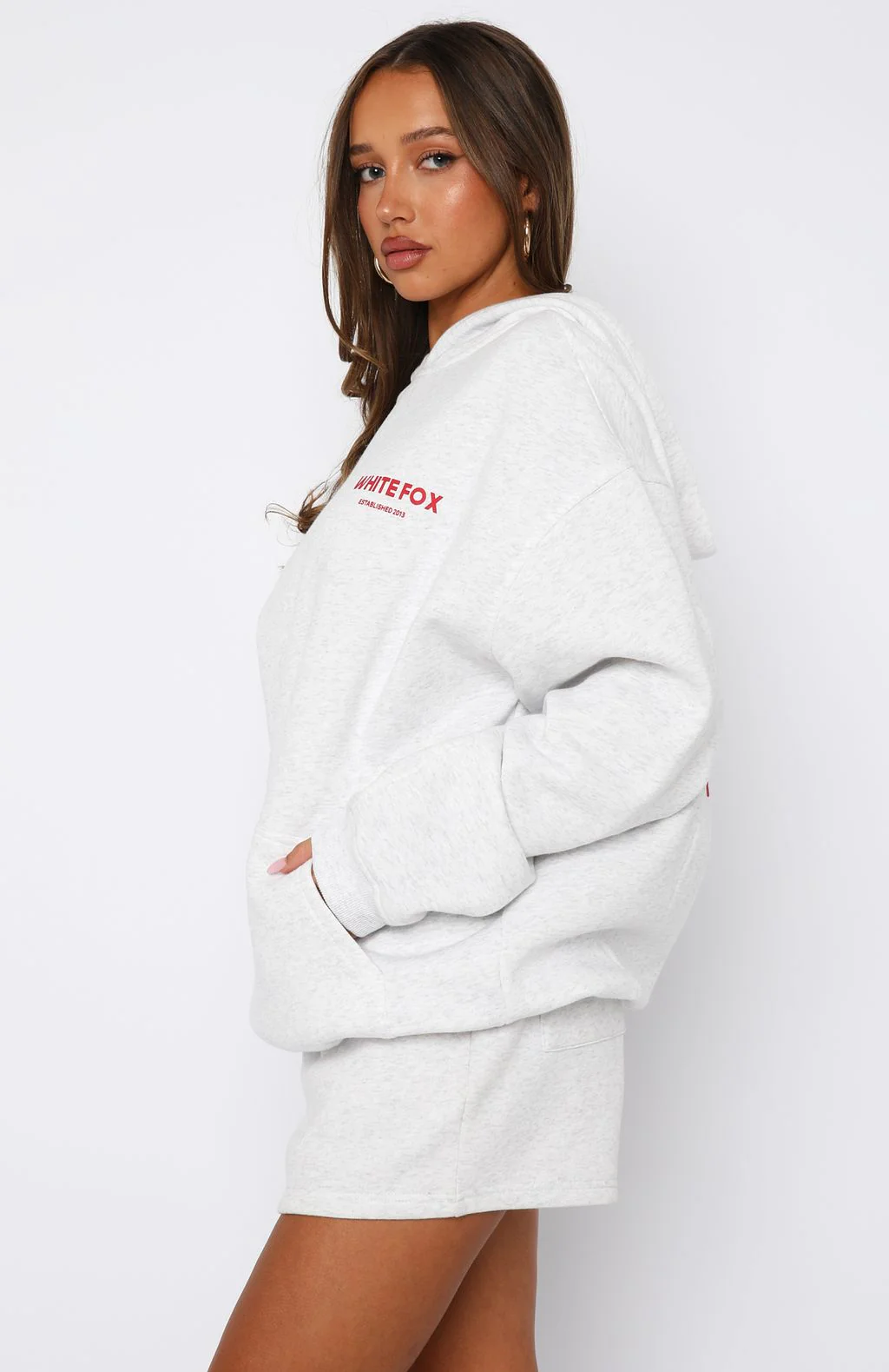 Sweet Cherry Edition Oversized Hoodie Grey Marle - Image 3