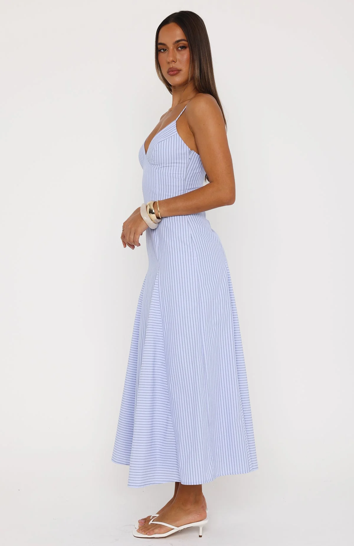 Truly Unforgettable Maxi Dress Blue Stripe - Image 4